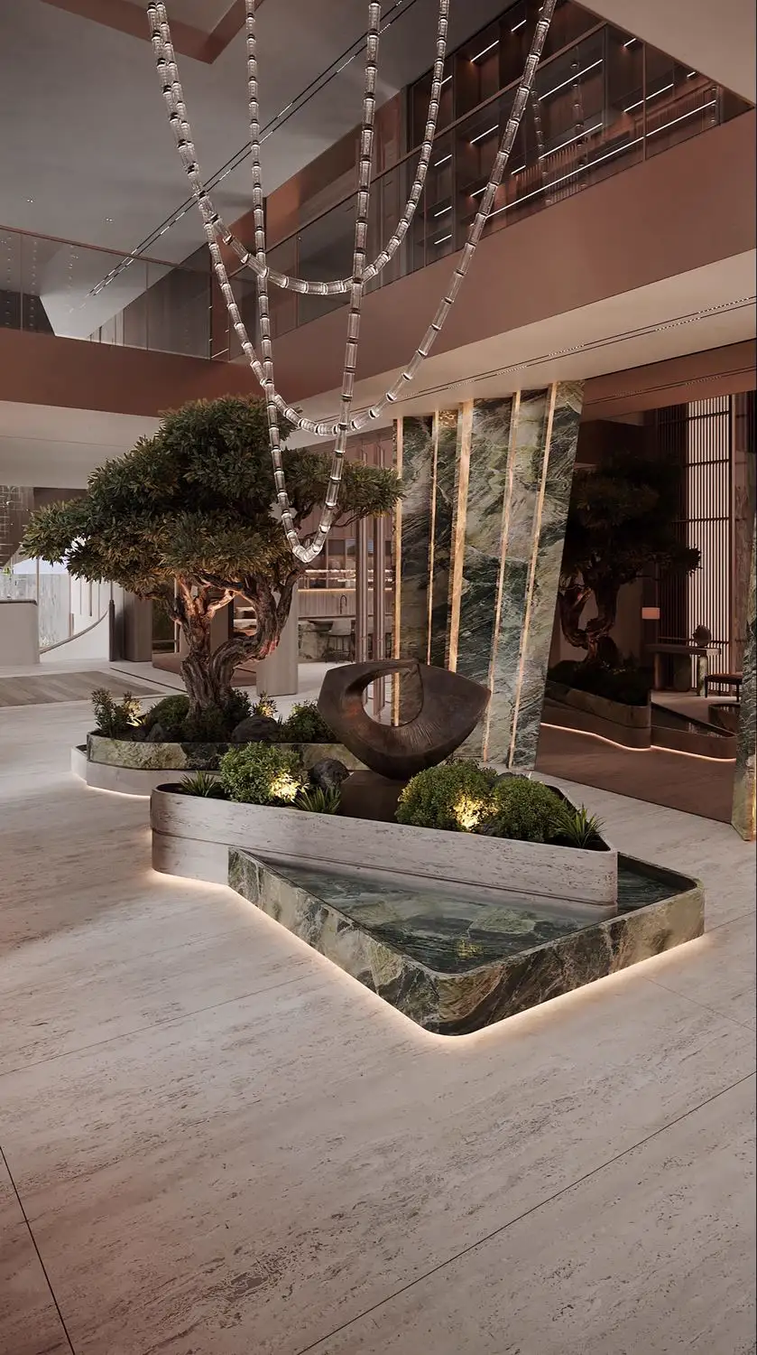 Italian Light Luxury Villa Rendering 01, interior view 5