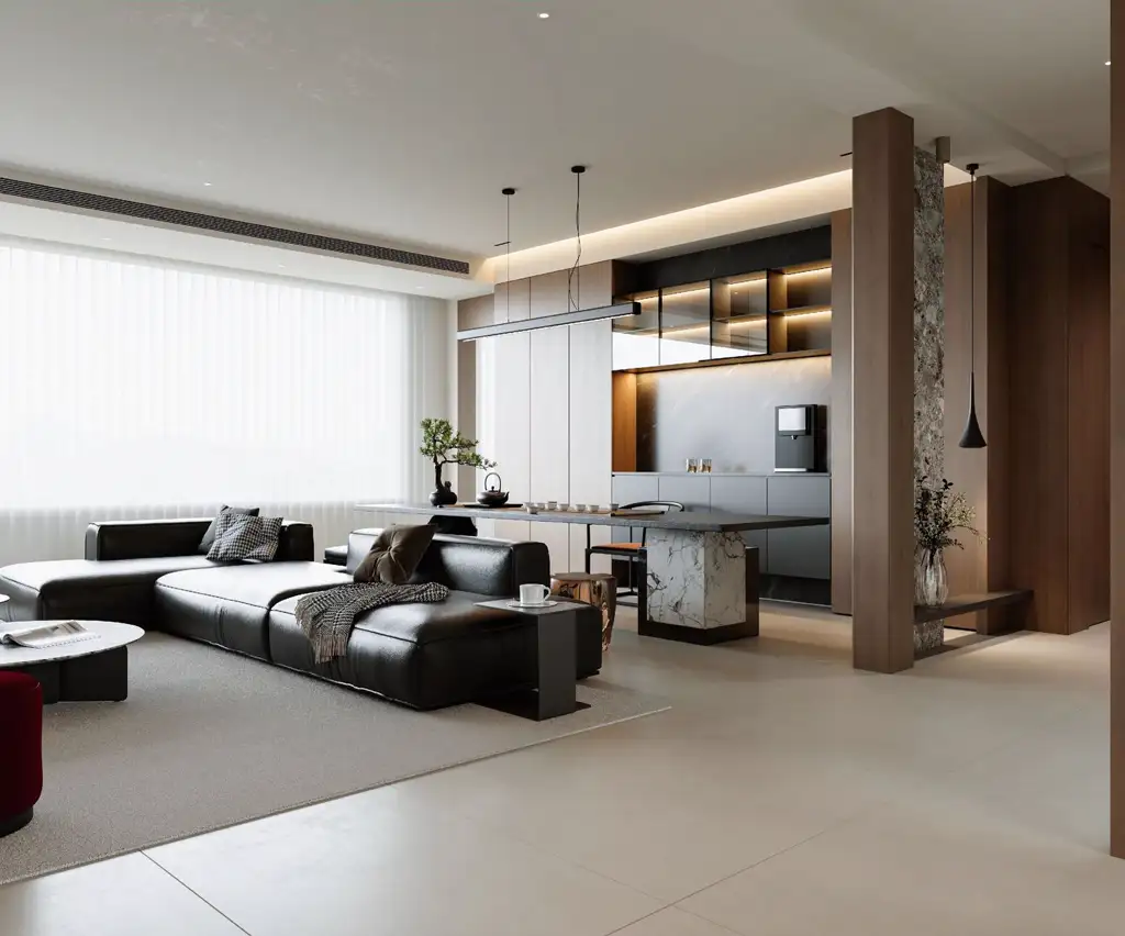 Italian Minimal Interior Rendering 12, interior view 2