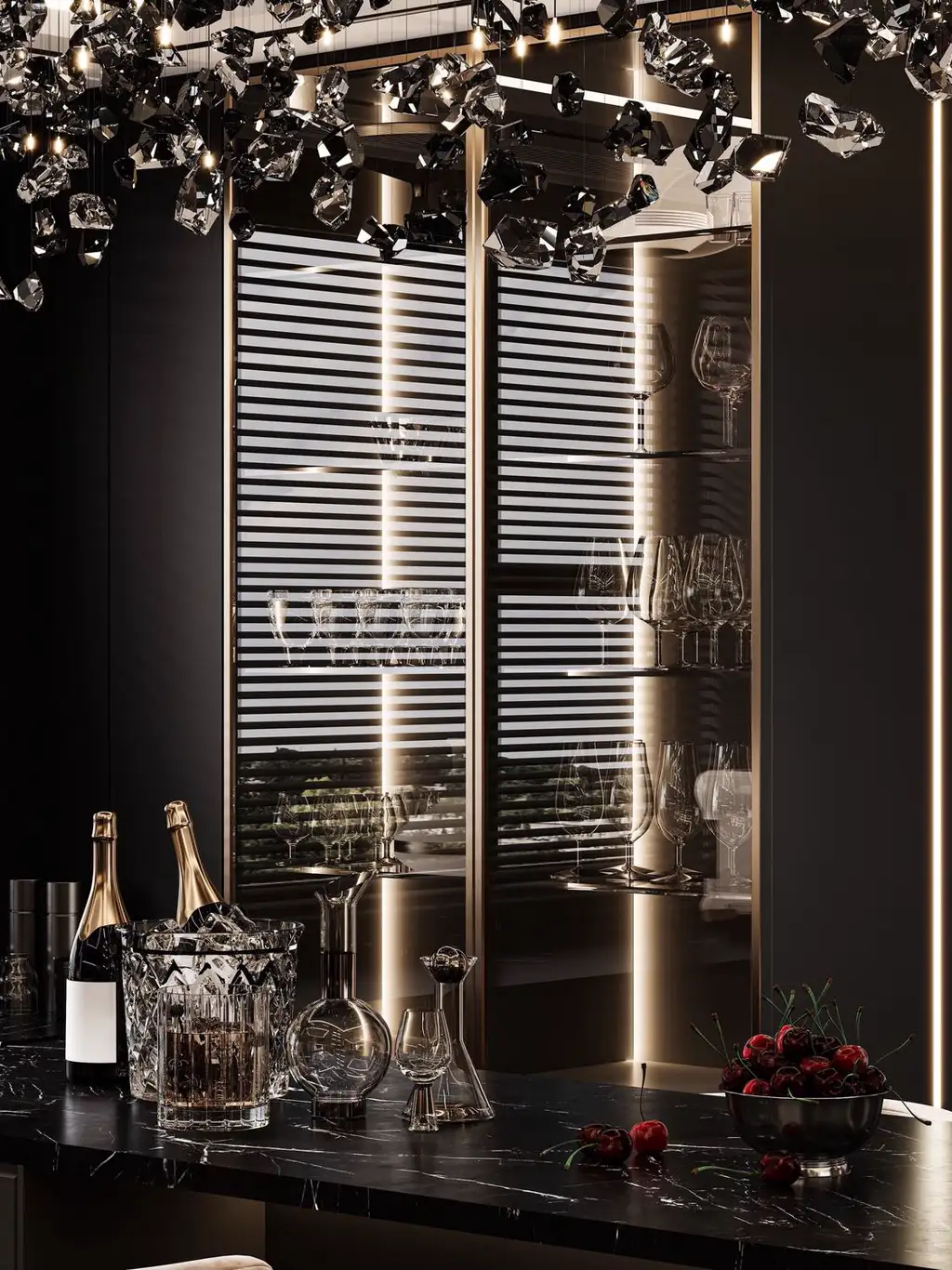 Italian Light Luxury Interior Rendering 08, interior view 3