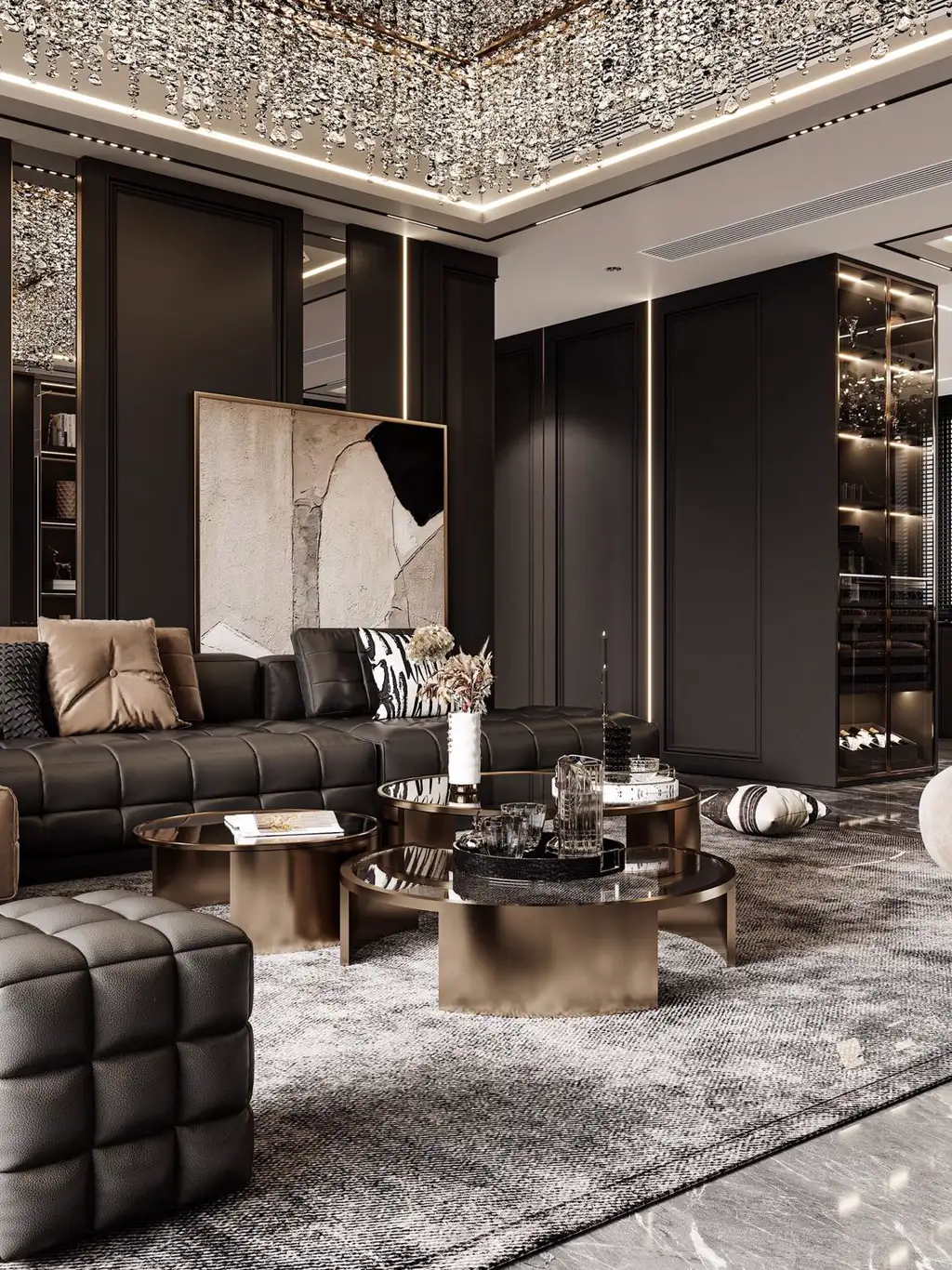 Italian Light Luxury Interior Rendering 08, interior view 8