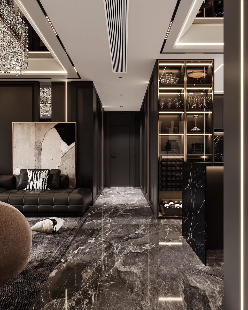 Italian Light Luxury Interior Rendering 08, interior view 14