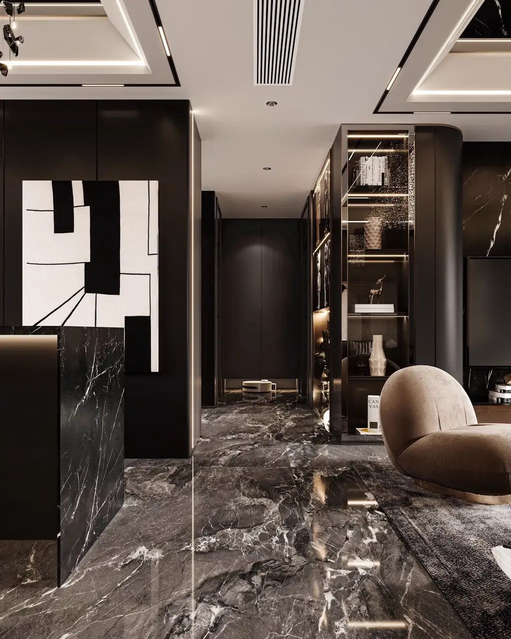 Italian Light Luxury Interior Rendering 08, interior view 15