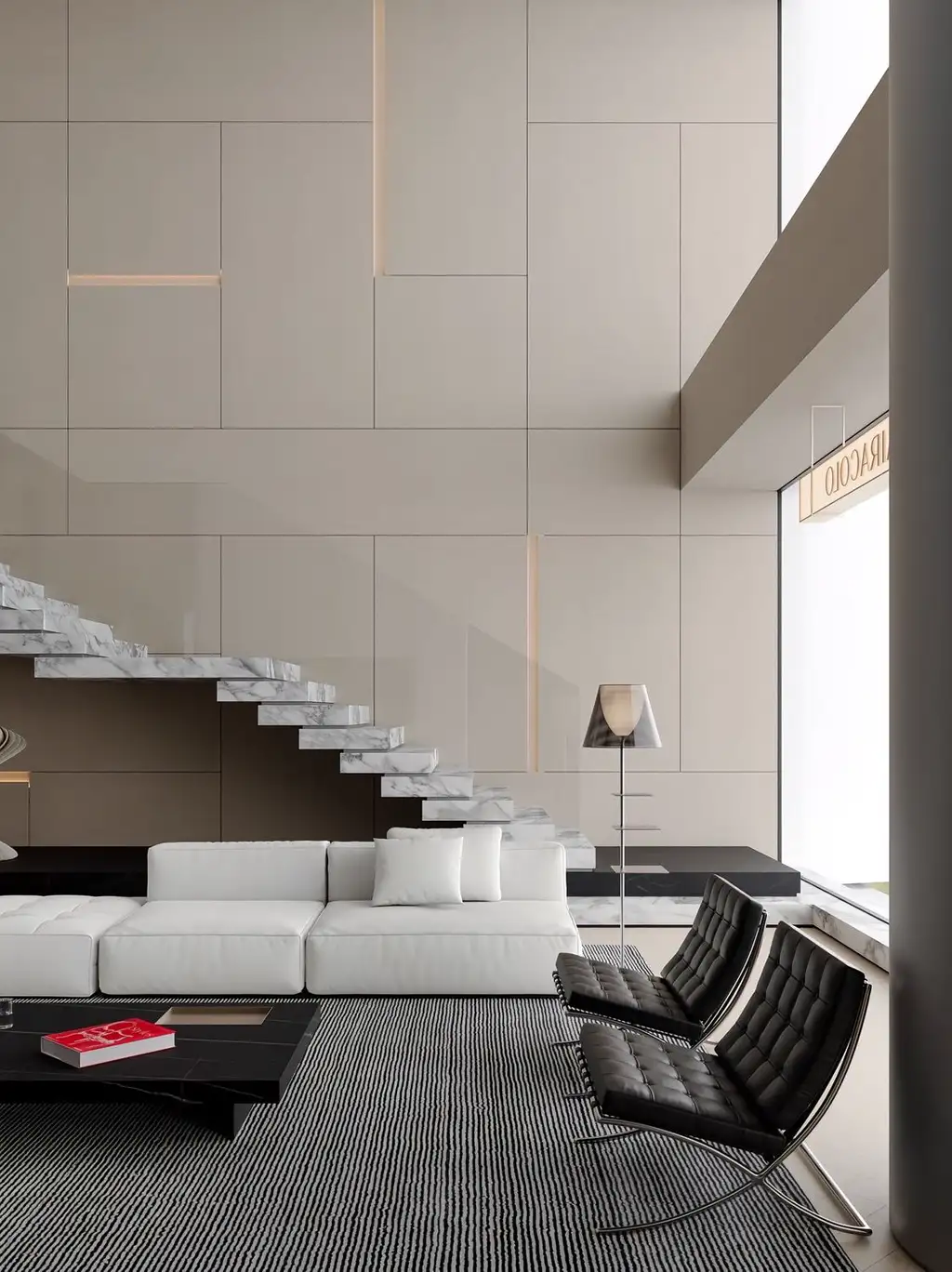 Double-height Villa Rendering 05, interior view 3