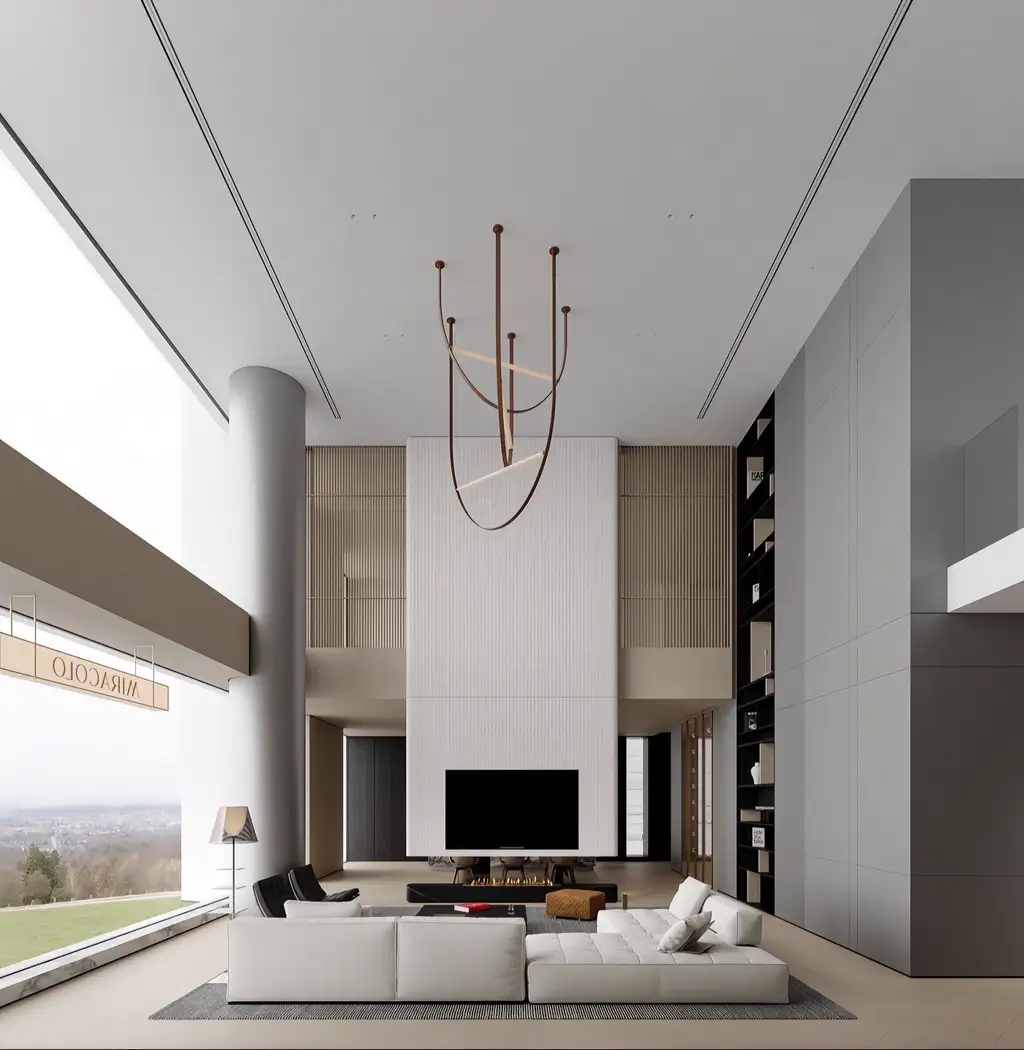 Double-height Villa Rendering 05, interior view 9