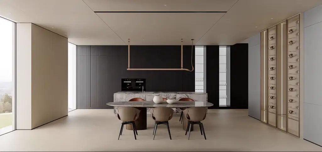 Double-height Villa Rendering 05, interior view 12