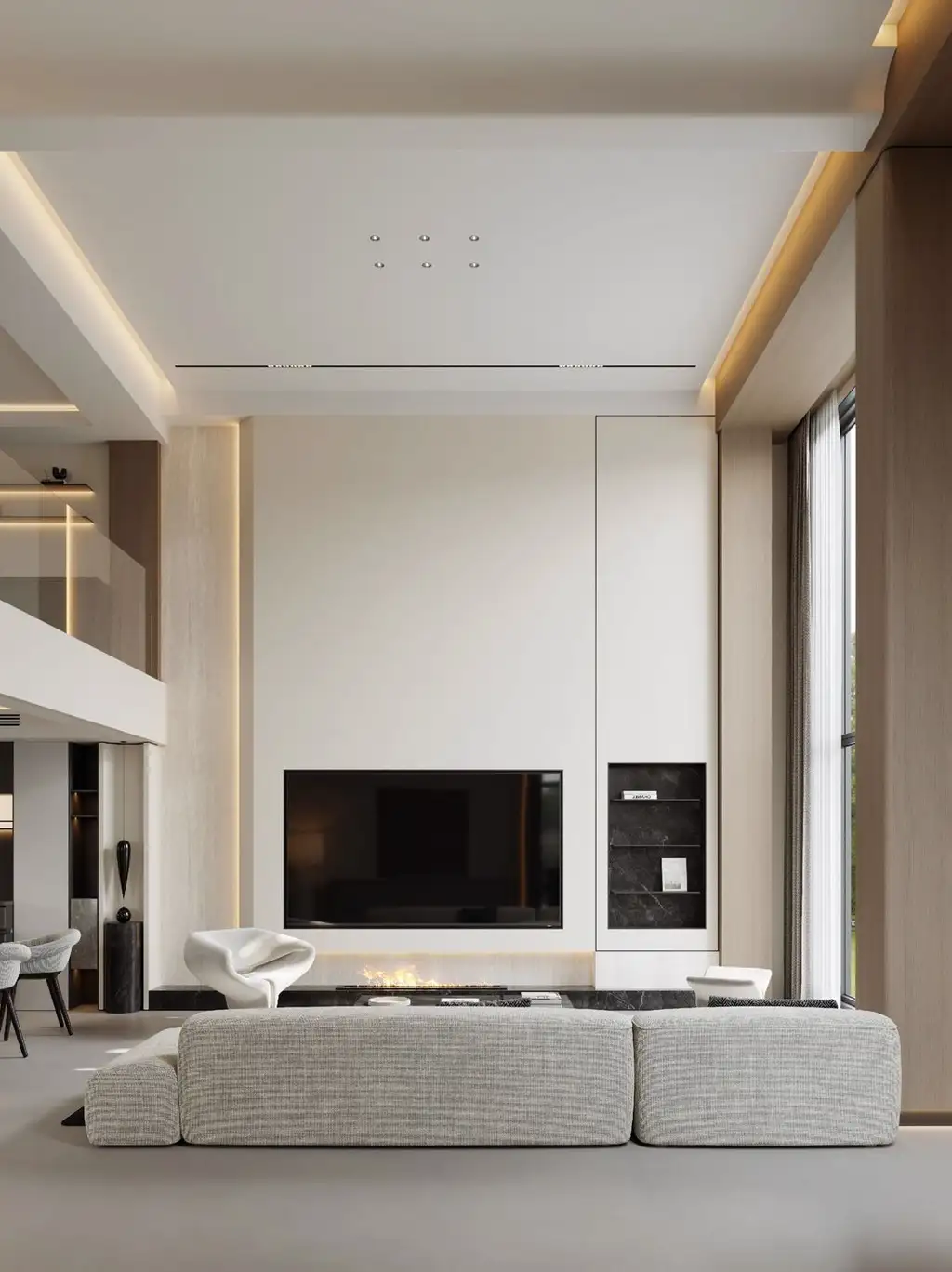 Double-height Villa Rendering 06, interior view 1
