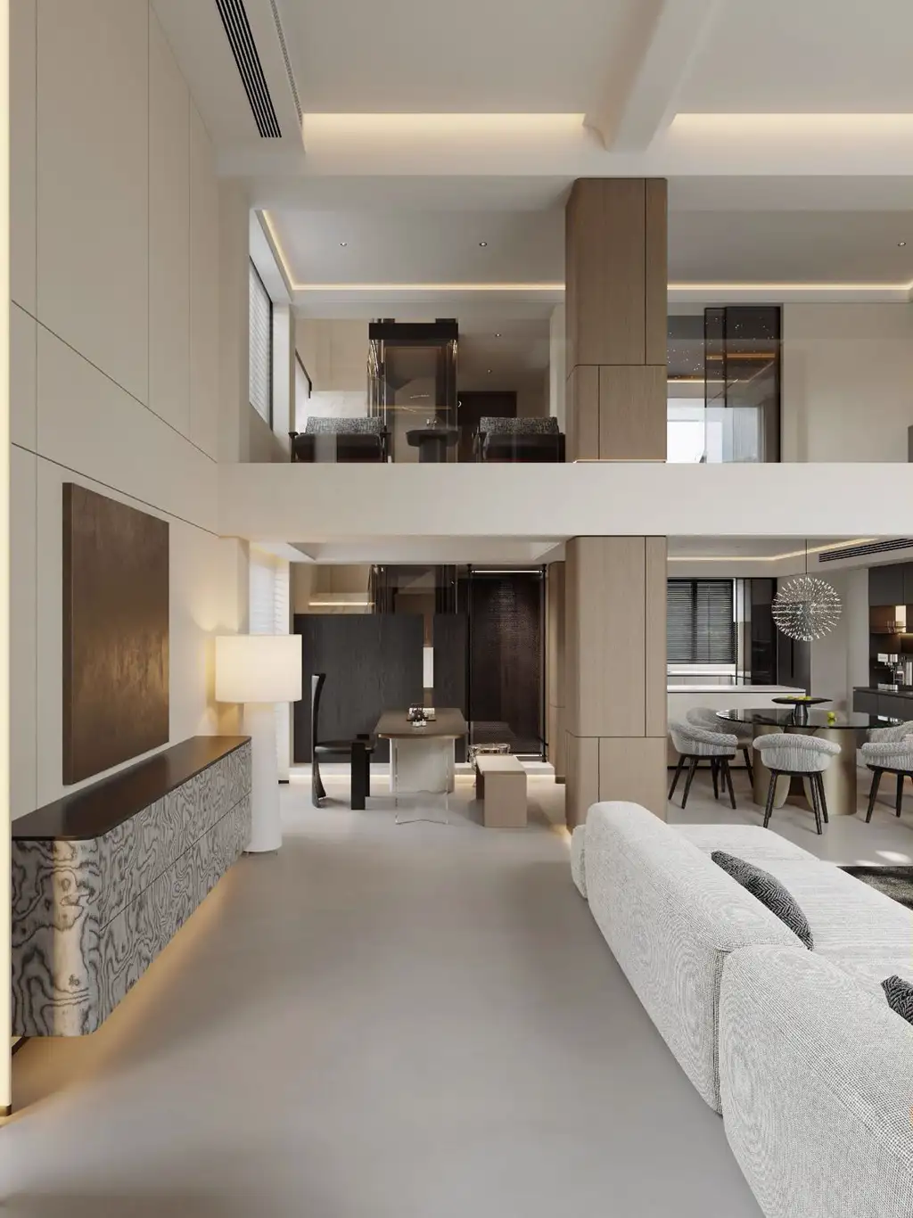 Double-height Villa Rendering 06, interior view 3