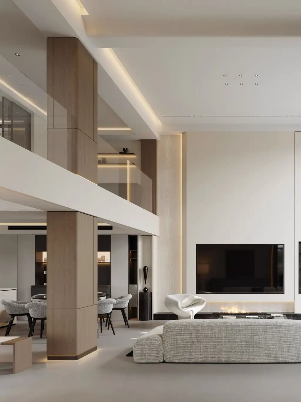 Double-height Villa Rendering 06, interior view 4