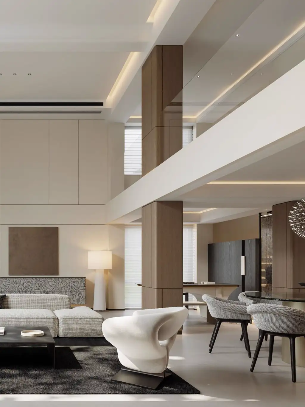 Double-height Villa Rendering 06, interior view 6