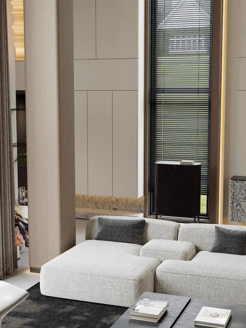 Double-height Villa Rendering 06, interior view 15