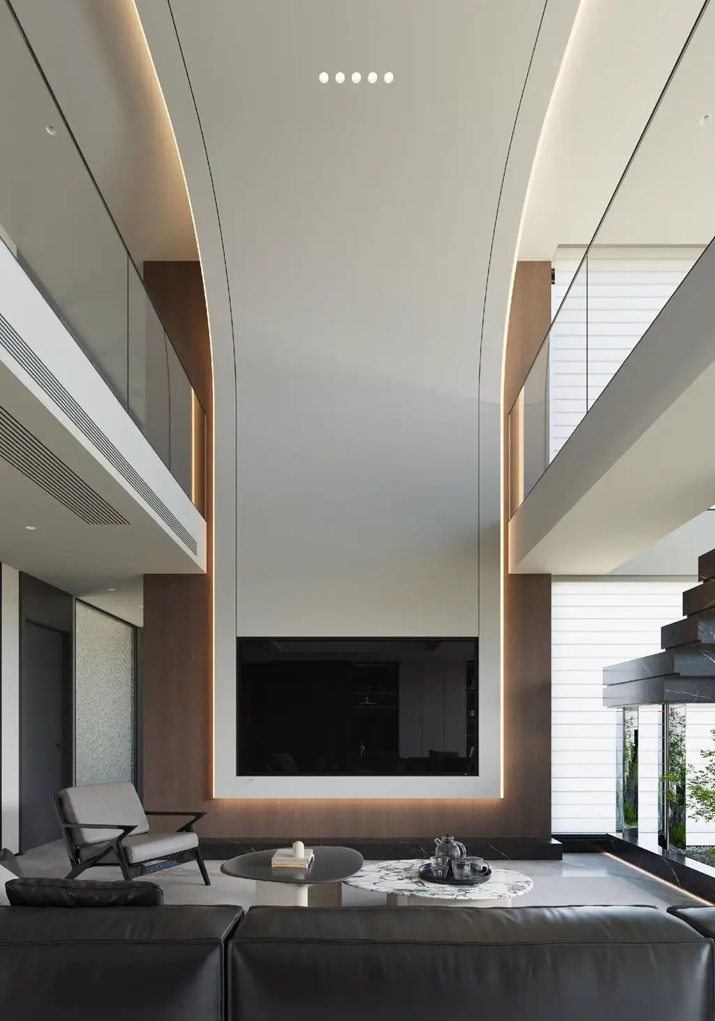 Double-height Villa Rendering 08, interior view 1