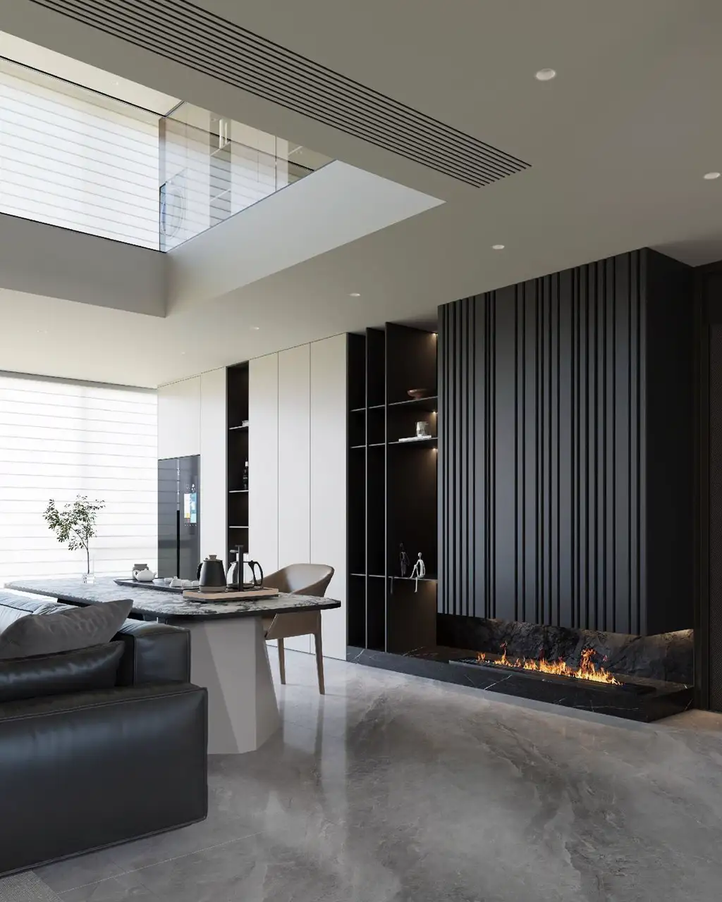 Double-height Villa Rendering 08, interior view 4