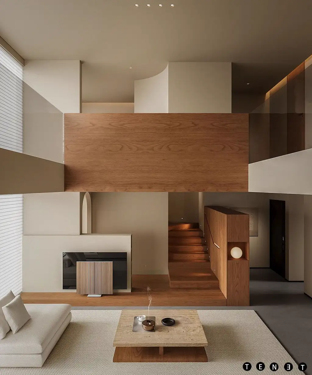 Double-height Villa Rendering 09, interior view 1