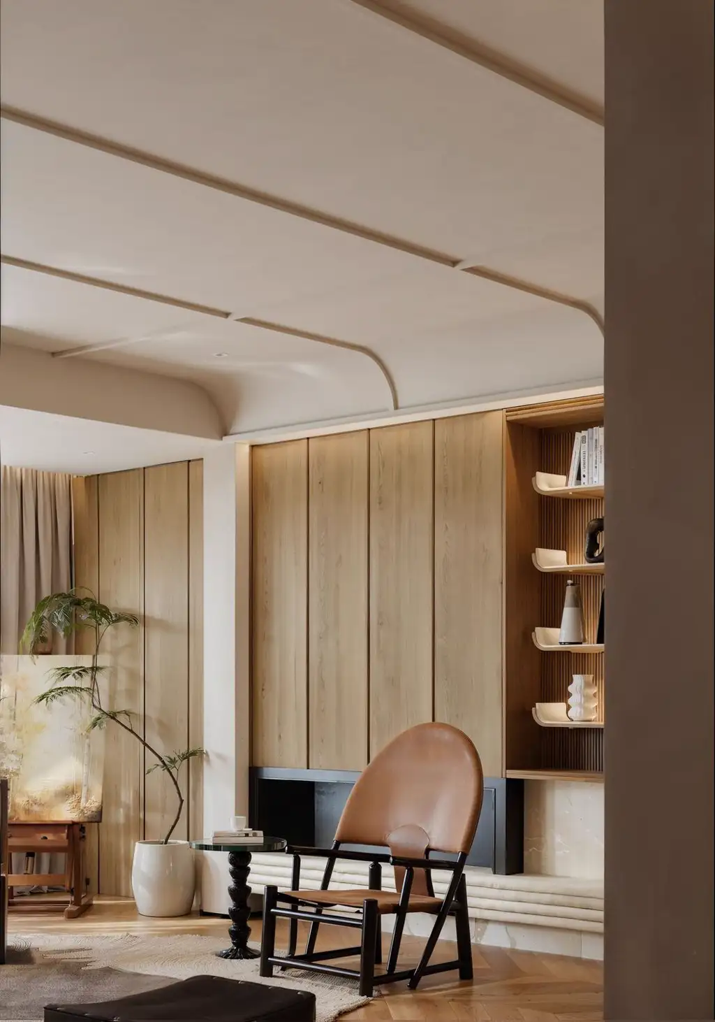 Natural Wood Interior Rendering 08, interior view 2