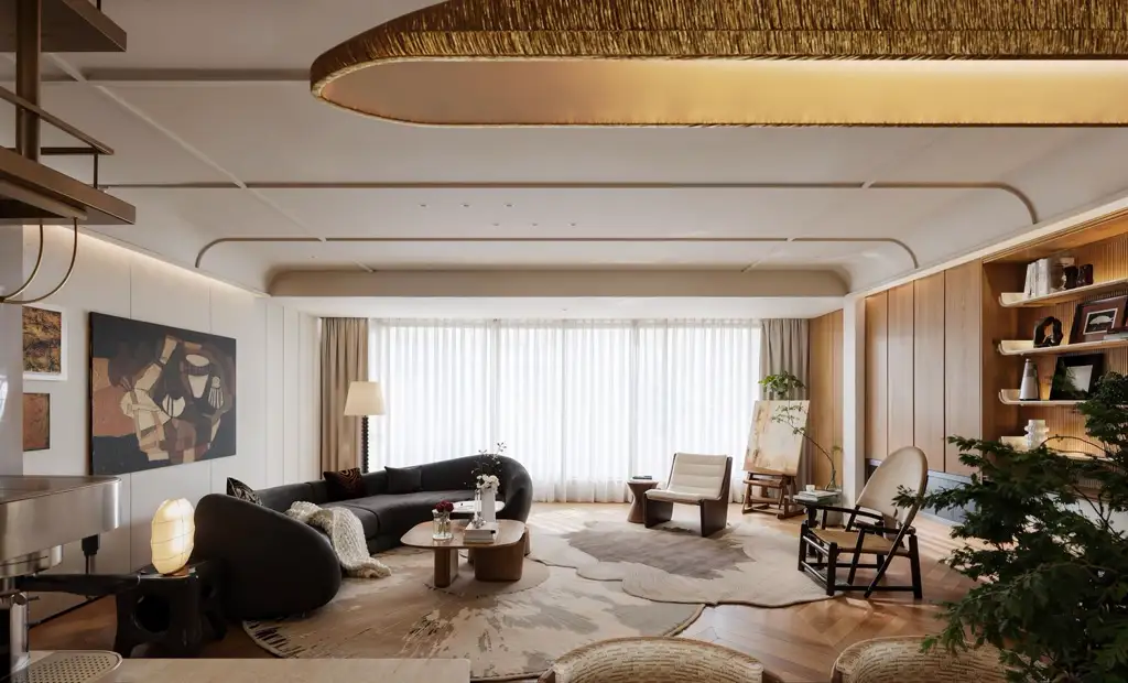 Natural Wood Interior Rendering 08, interior view 7