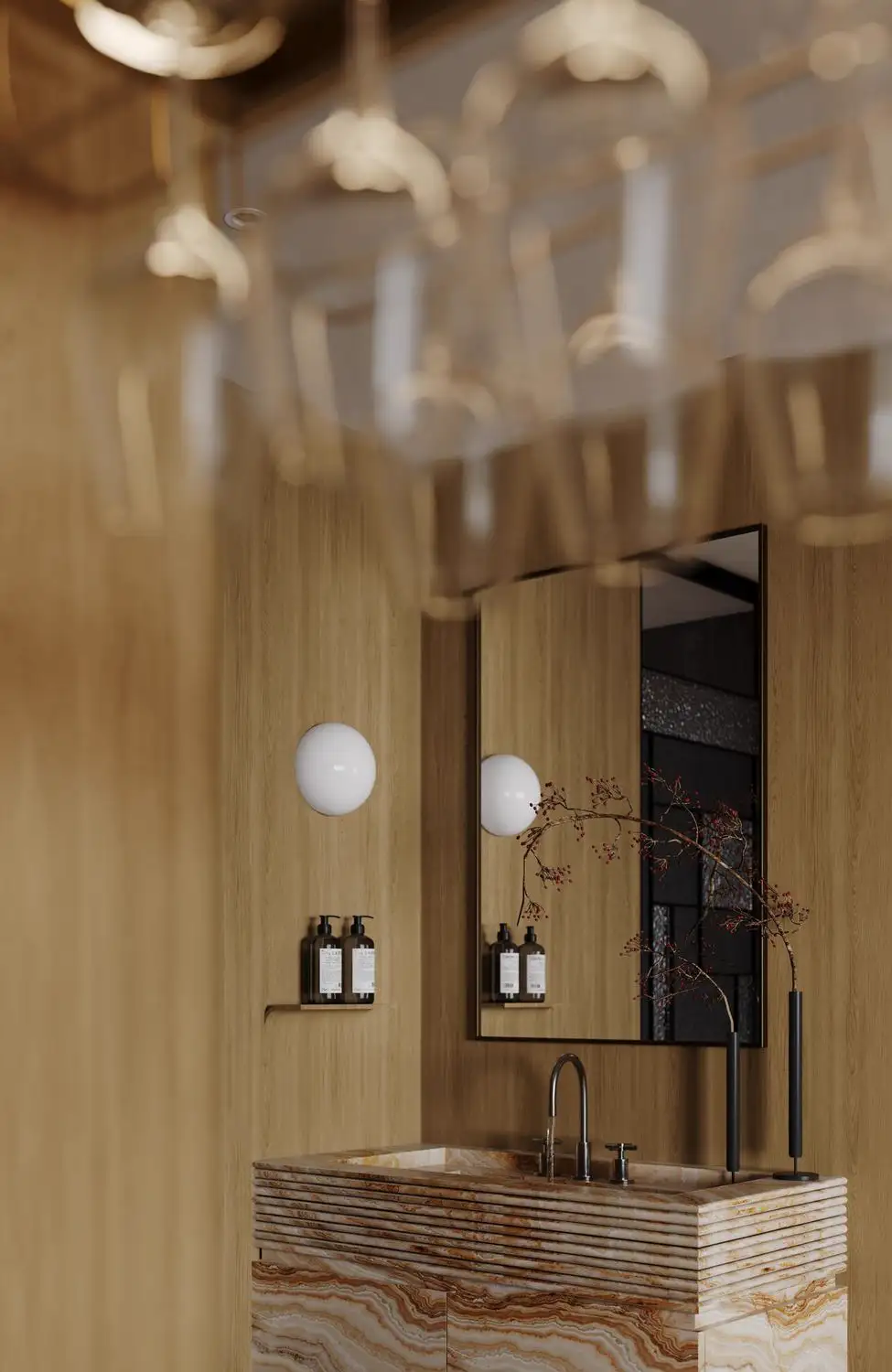 Natural Wood Interior Rendering 08, interior view 10
