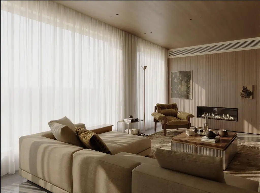Natural Wood Interior Rendering 09, interior view 9