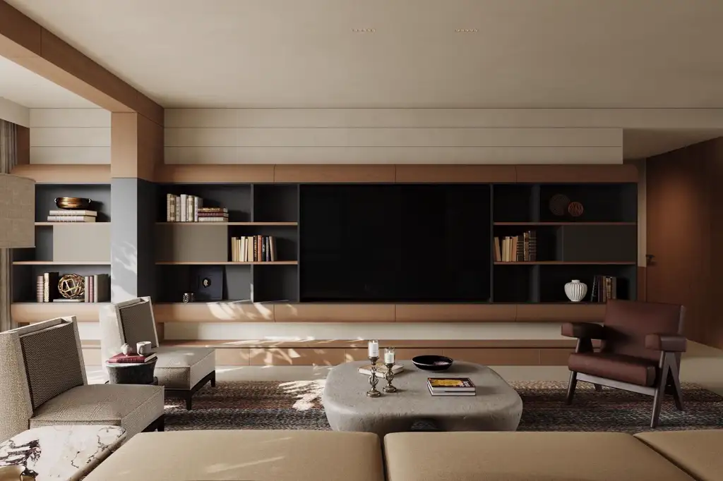 Natural Wood Interior Rendering 10, interior view 1