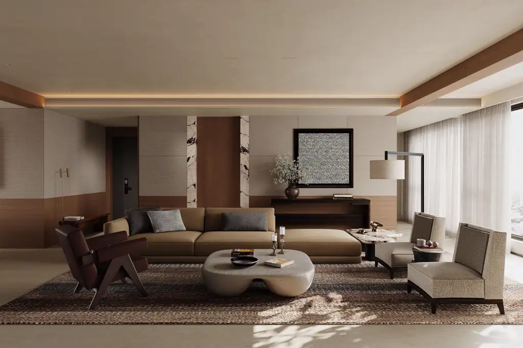 Natural Wood Interior Rendering 10, interior view 3