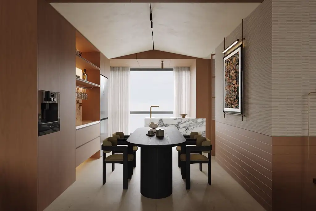 Natural Wood Interior Rendering 10, interior view 6