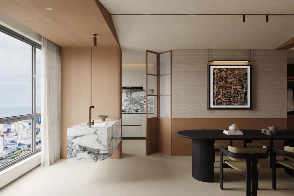 Natural Wood Interior Rendering 10, interior view 7
