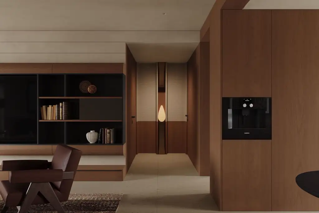 Natural Wood Interior Rendering 10, interior view 8