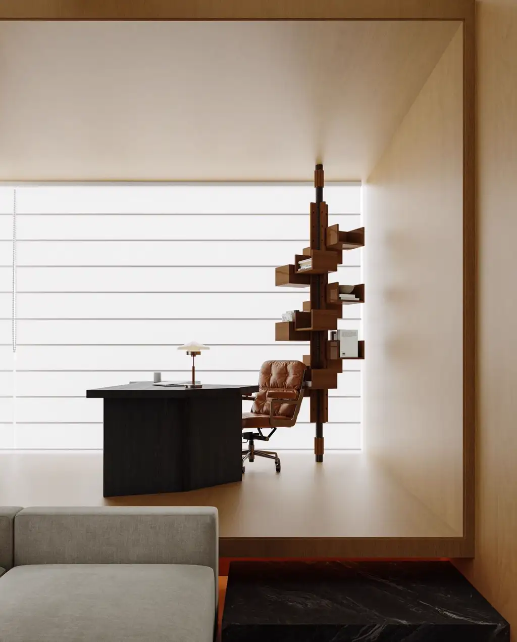 Natural Wood Interior Rendering 12, interior view 3