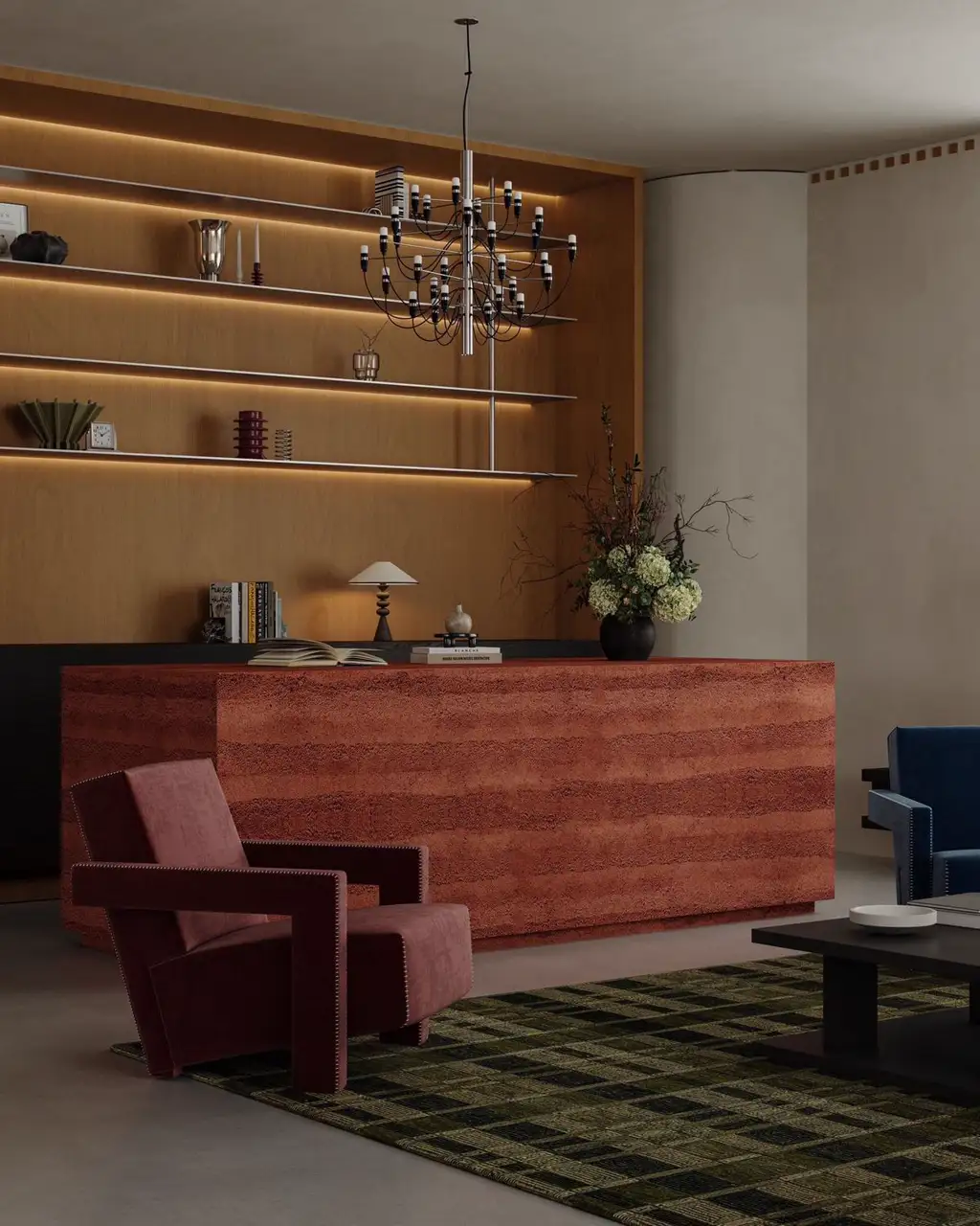Natural Wood Interior Rendering 12, interior view 5