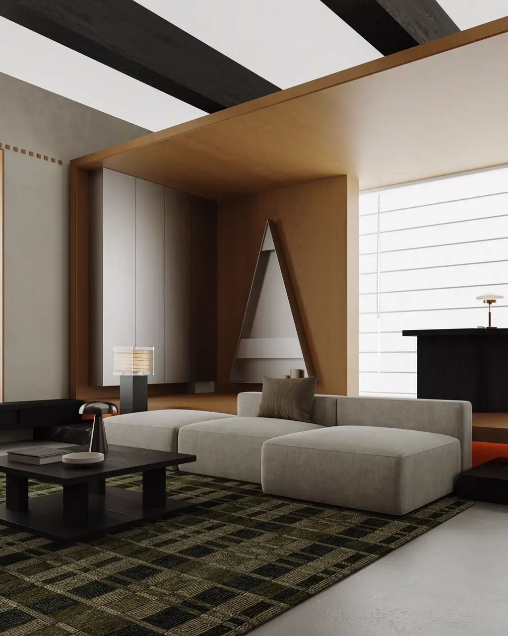 Natural Wood Interior Rendering 12, interior view 6