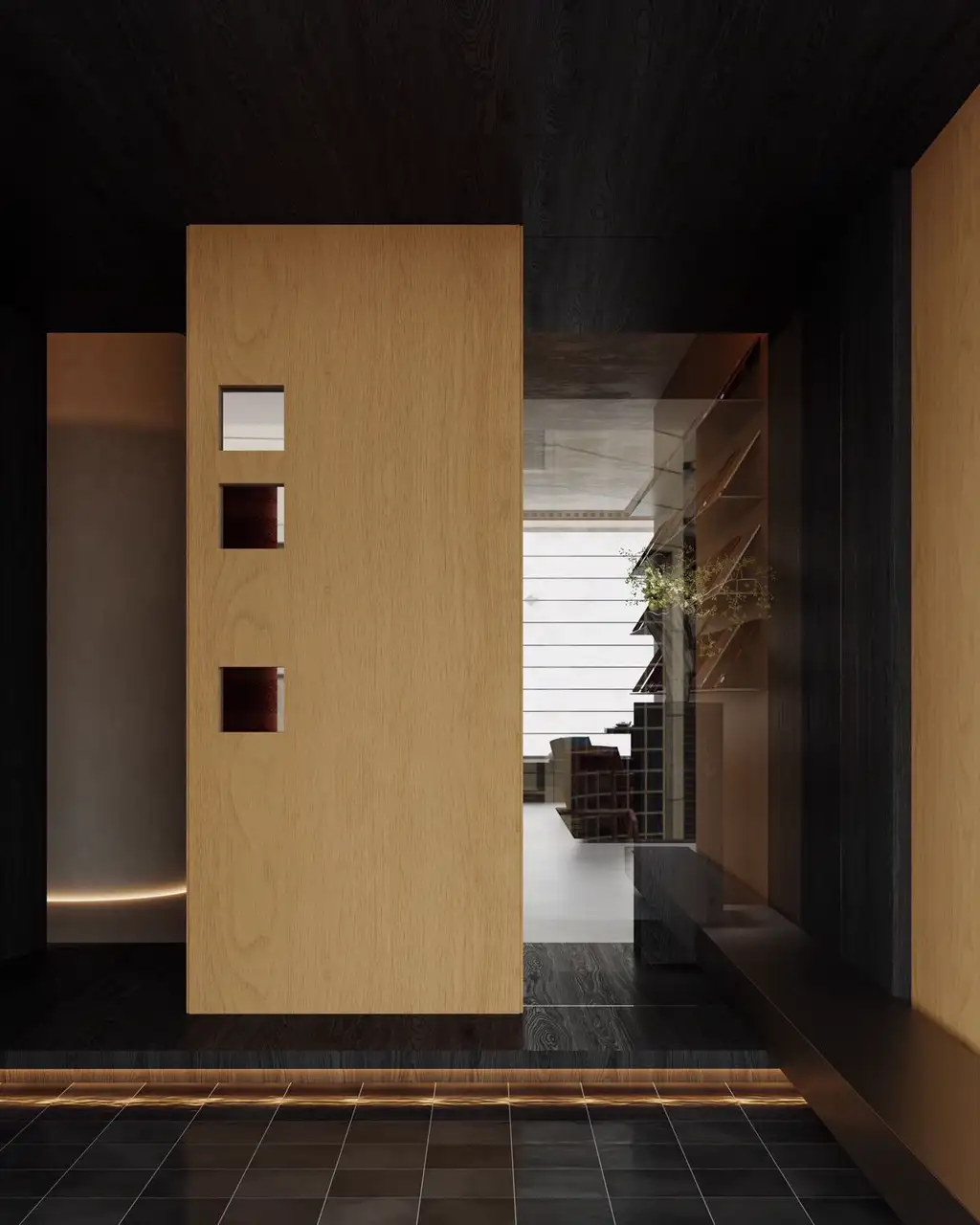 Natural Wood Interior Rendering 12, interior view 7