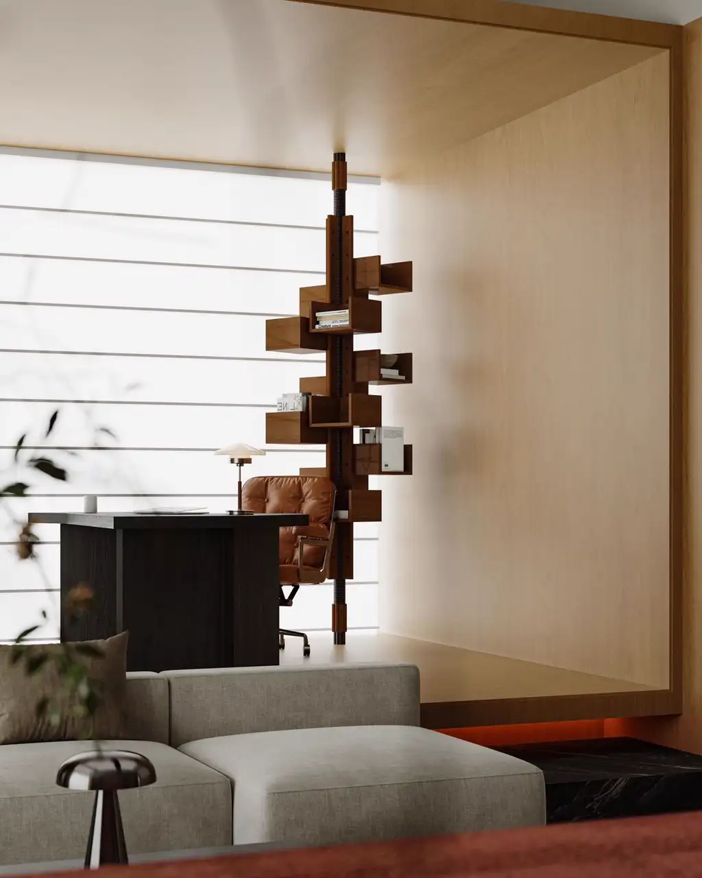Natural Wood Interior Rendering 12, interior view 9