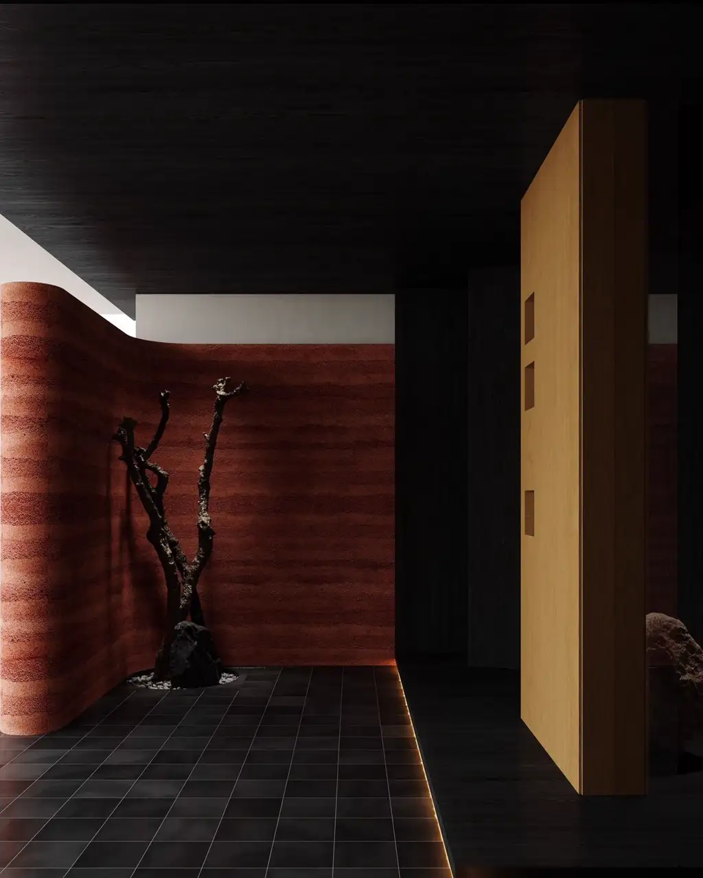 Natural Wood Interior Rendering 12, interior view 10