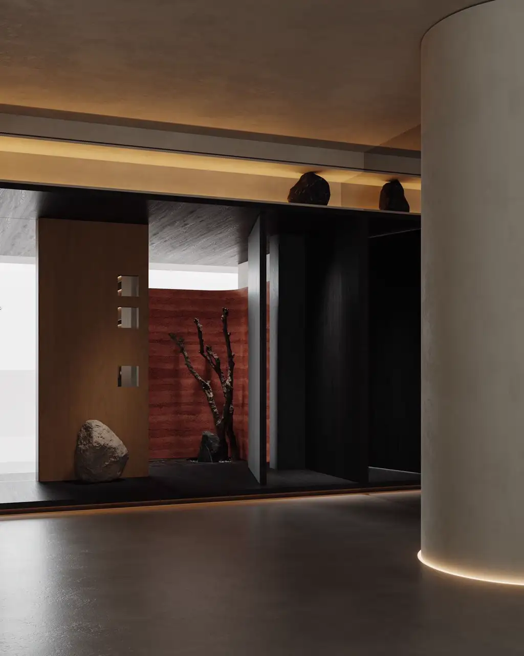 Natural Wood Interior Rendering 12, interior view 11