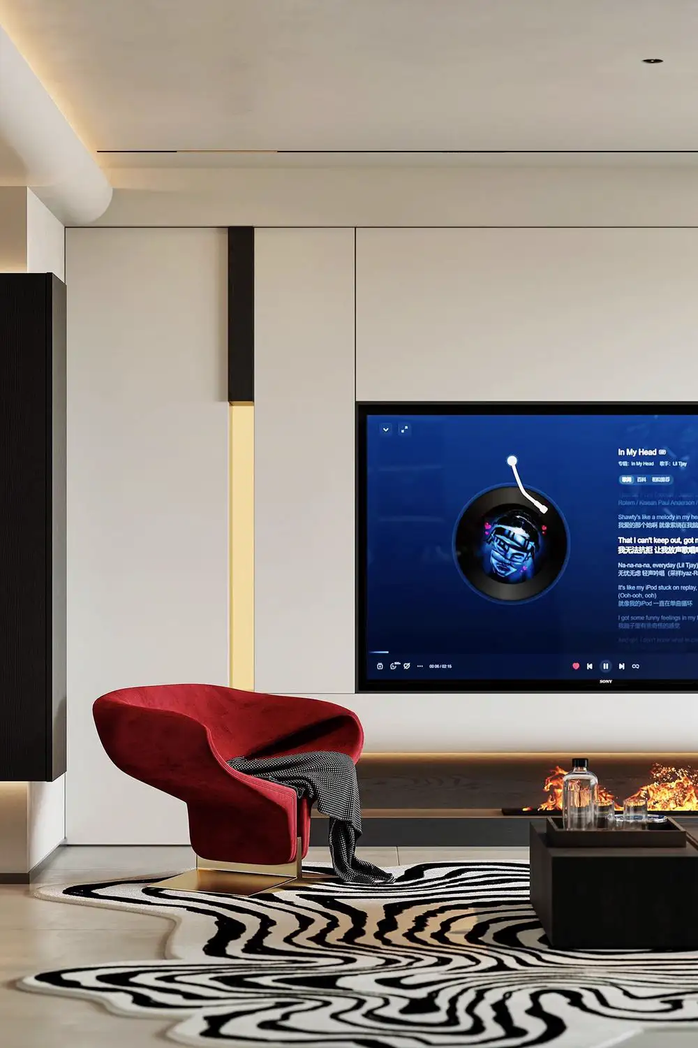 Italian Minimal Interior Rendering 13, interior view 1