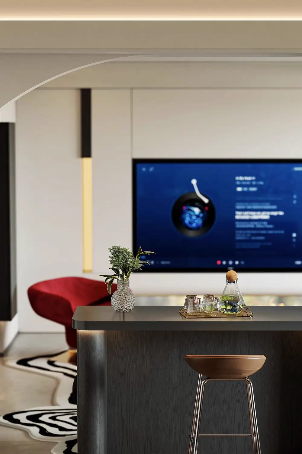 Italian Minimal Interior Rendering 13, interior view 9