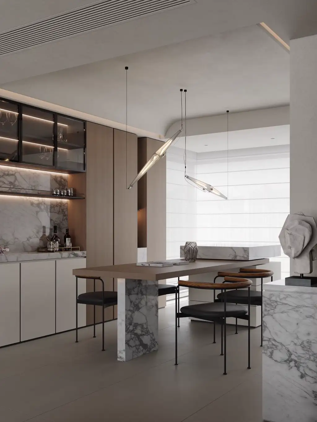 Italian Minimal Interior Rendering 14, interior view 7