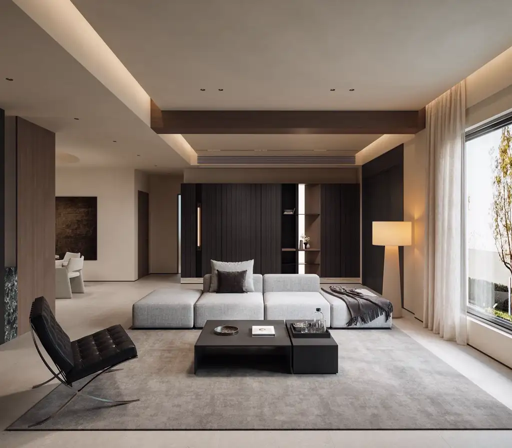 Italian Minimal Interior Rendering 16, interior view 3