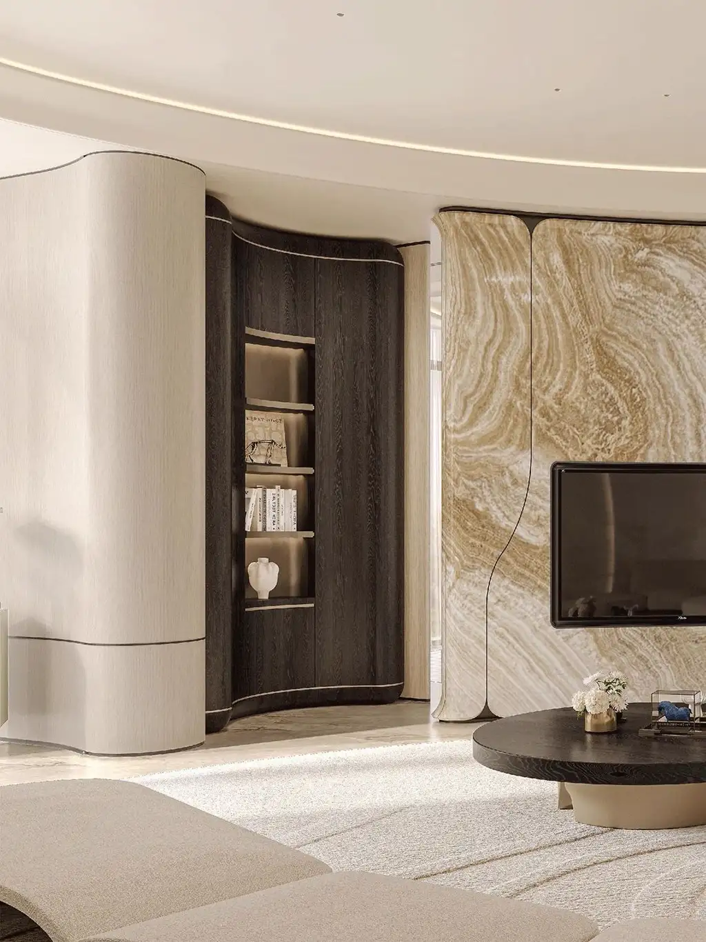 French Classic Interior Rendering 02, interior view 4