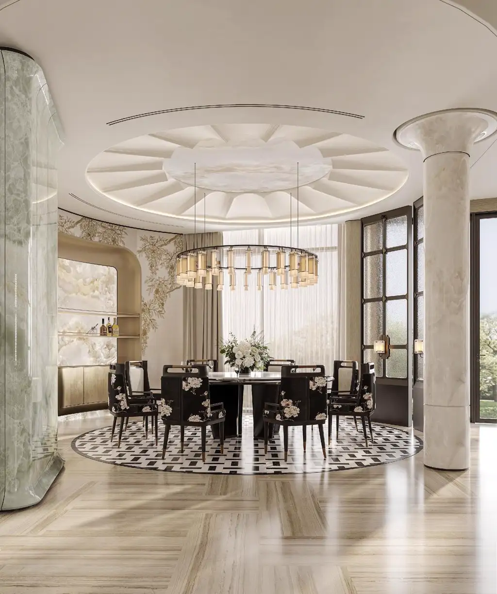 French Classic Interior Rendering 02, interior view 7