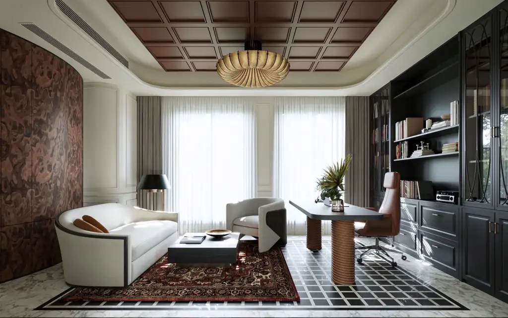 French Classic Interior Rendering 03, interior view 2