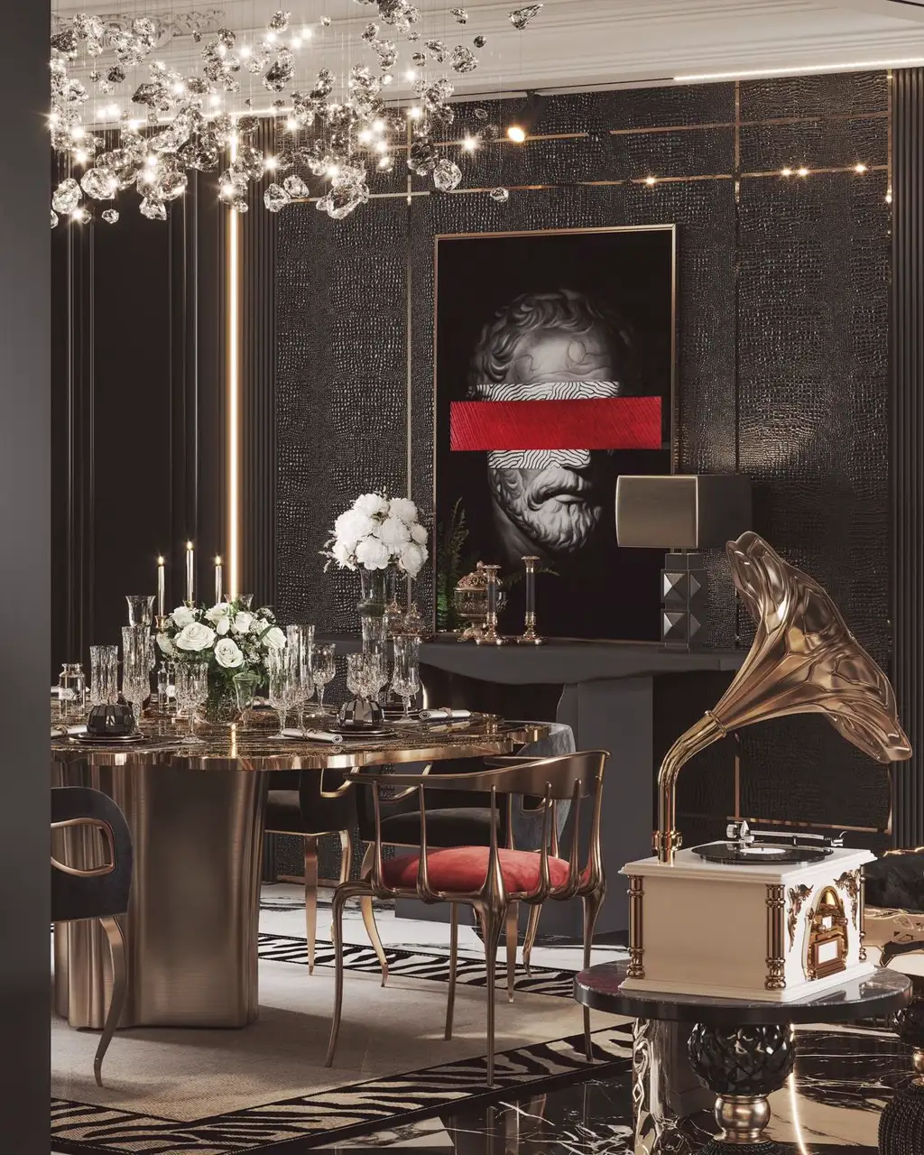 French Classic Interior Rendering 04, interior view 1