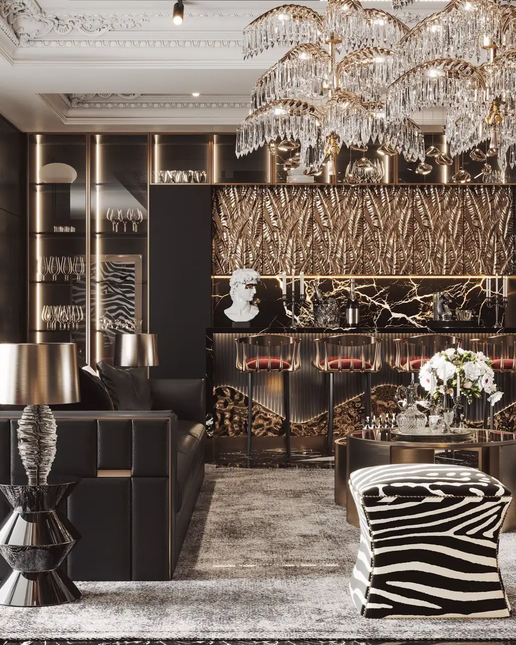French Classic Interior Rendering 04, interior view 5