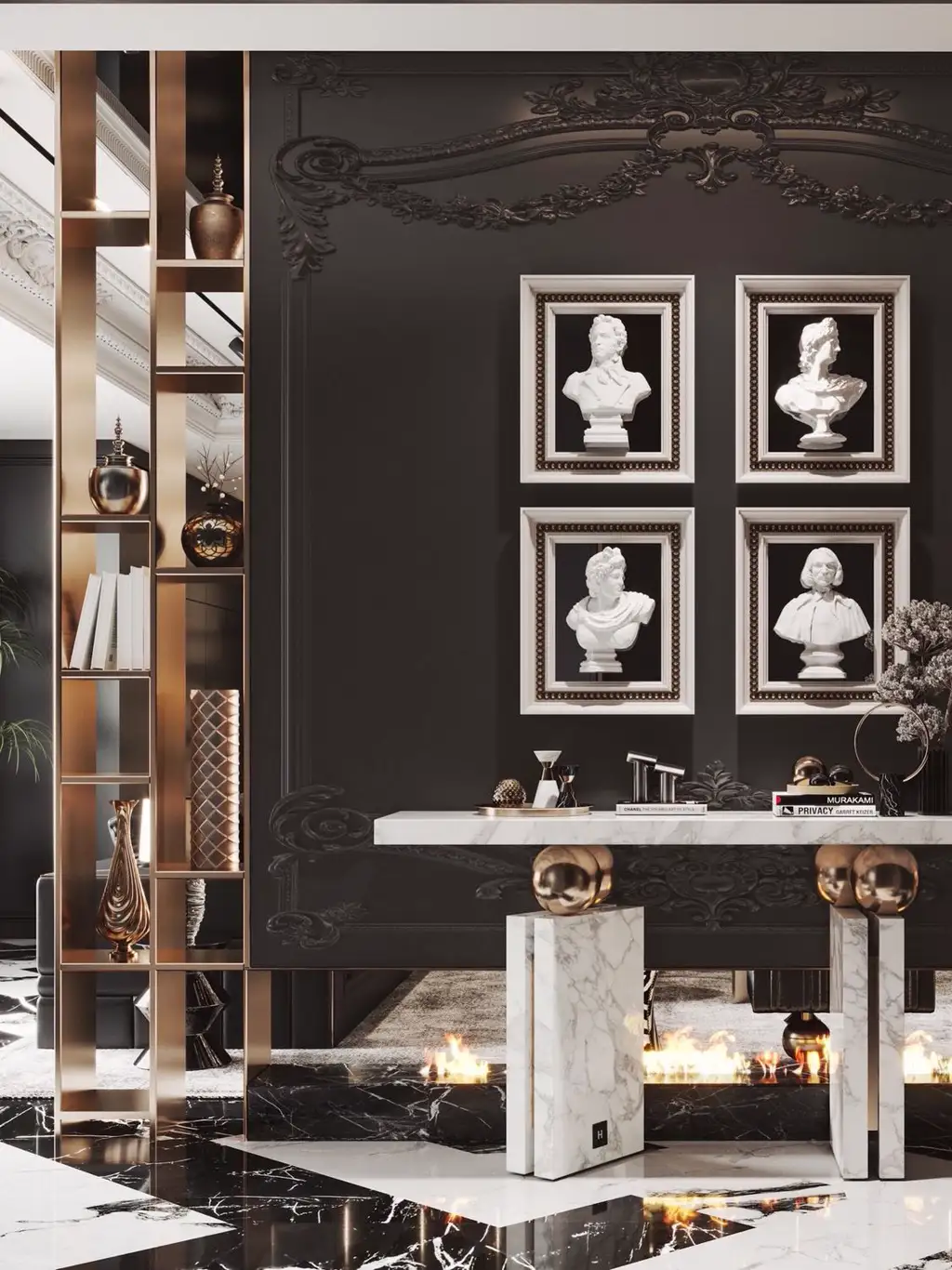 French Classic Interior Rendering 04, interior view 6