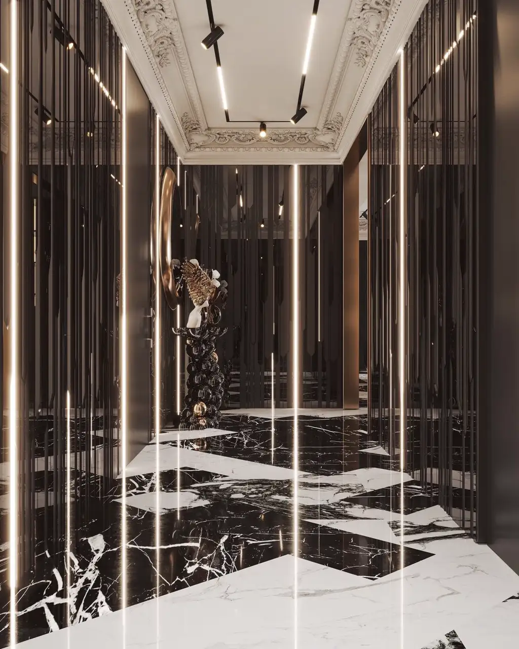 French Classic Interior Rendering 04, interior view 7