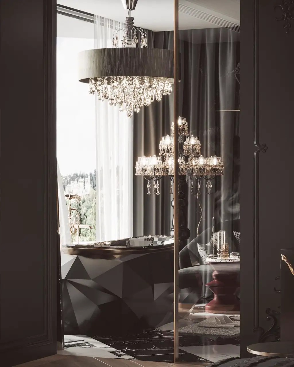 French Classic Interior Rendering 04, interior view 11