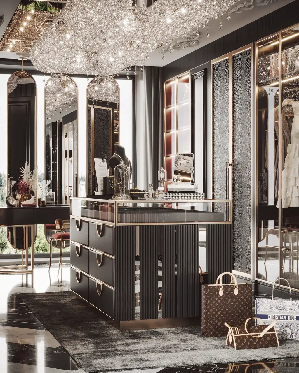 French Classic Interior Rendering 04, interior view 15