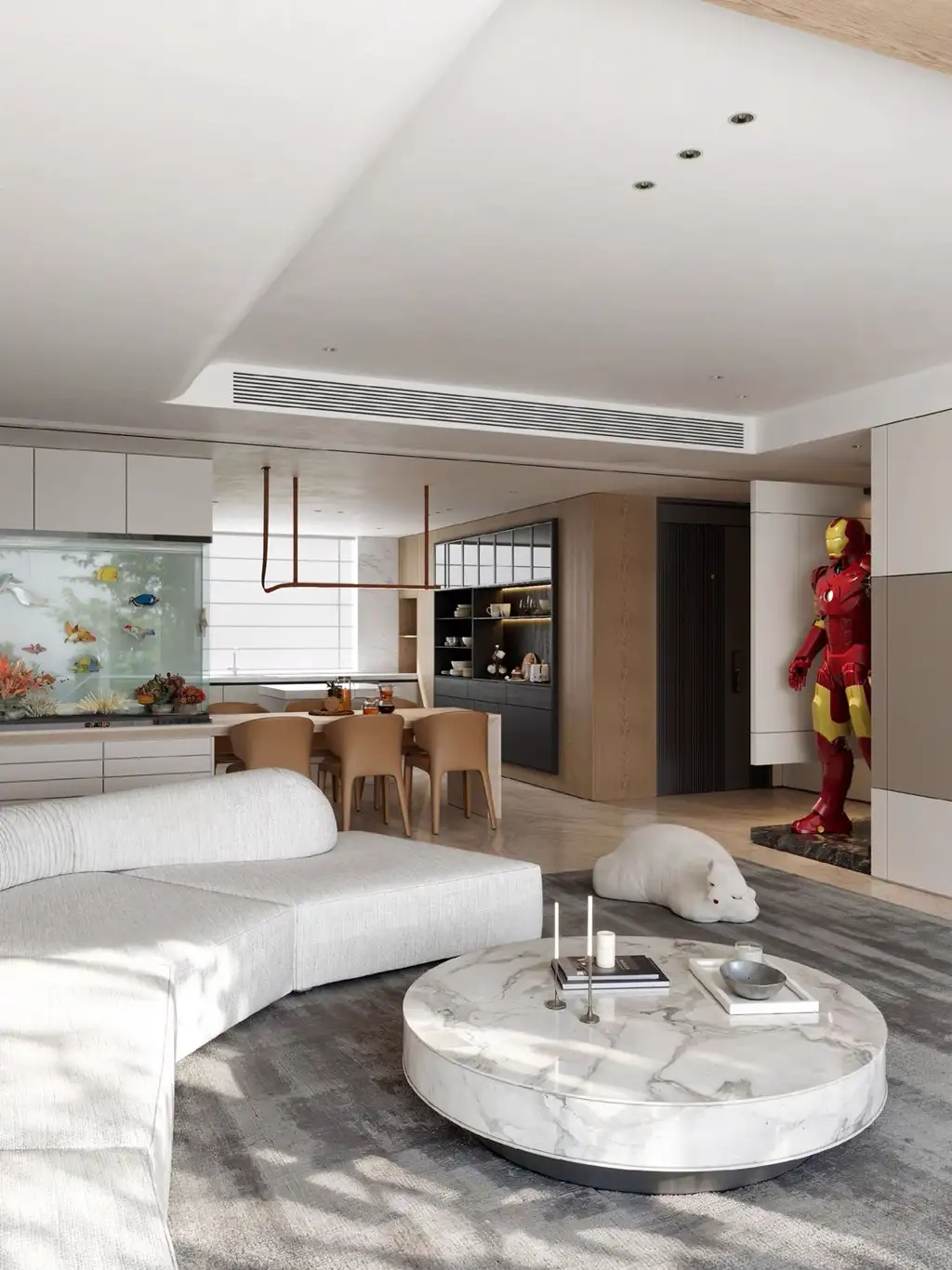 Italian Minimal Interior Rendering 17, interior view 1