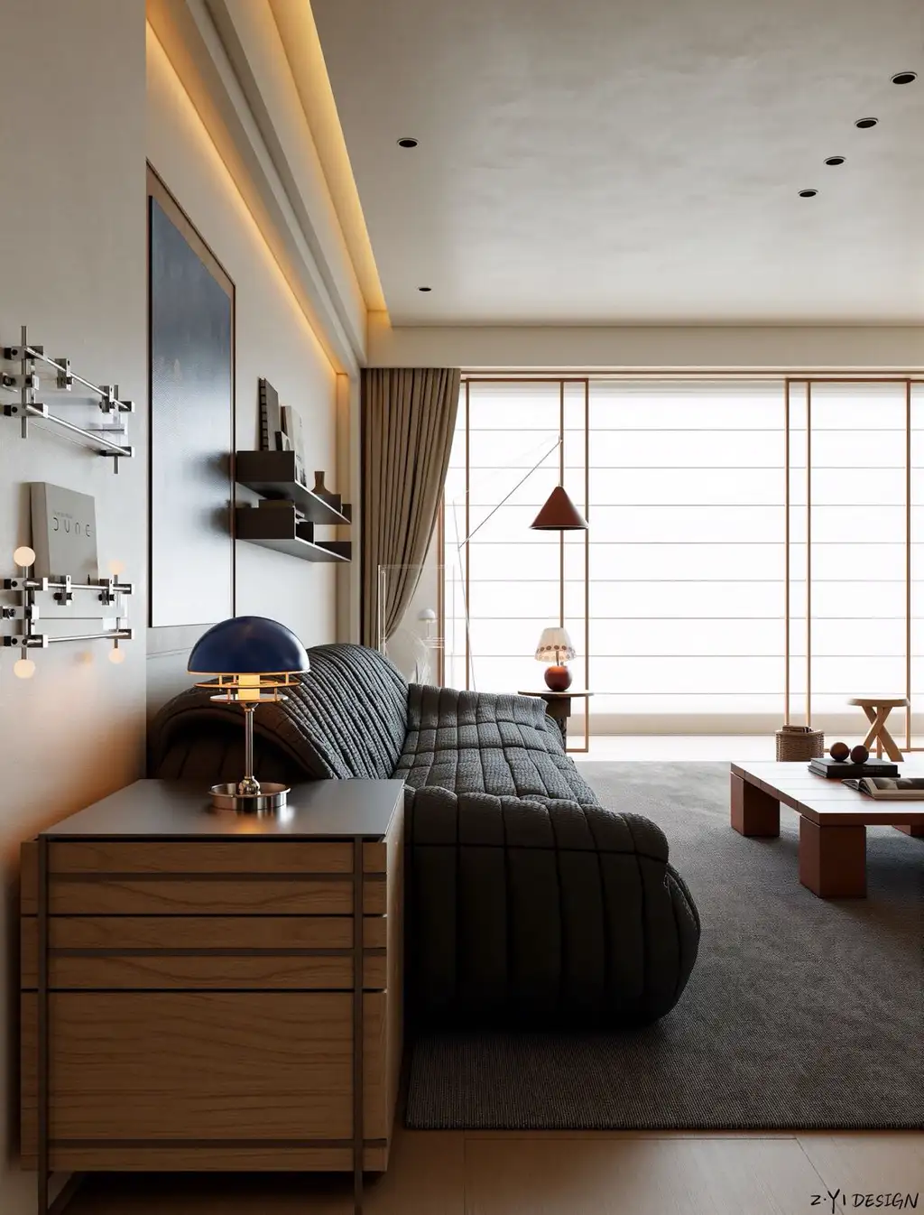Warm Residential Rendering 06, interior view 1
