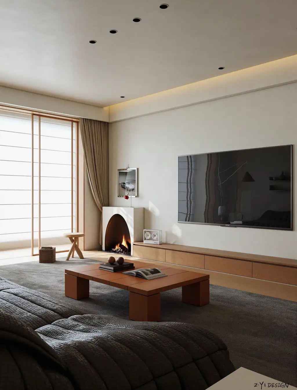 Warm Residential Rendering 06, interior view 2