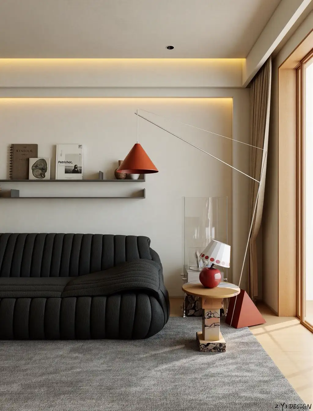 Warm Residential Rendering 06, interior view 3